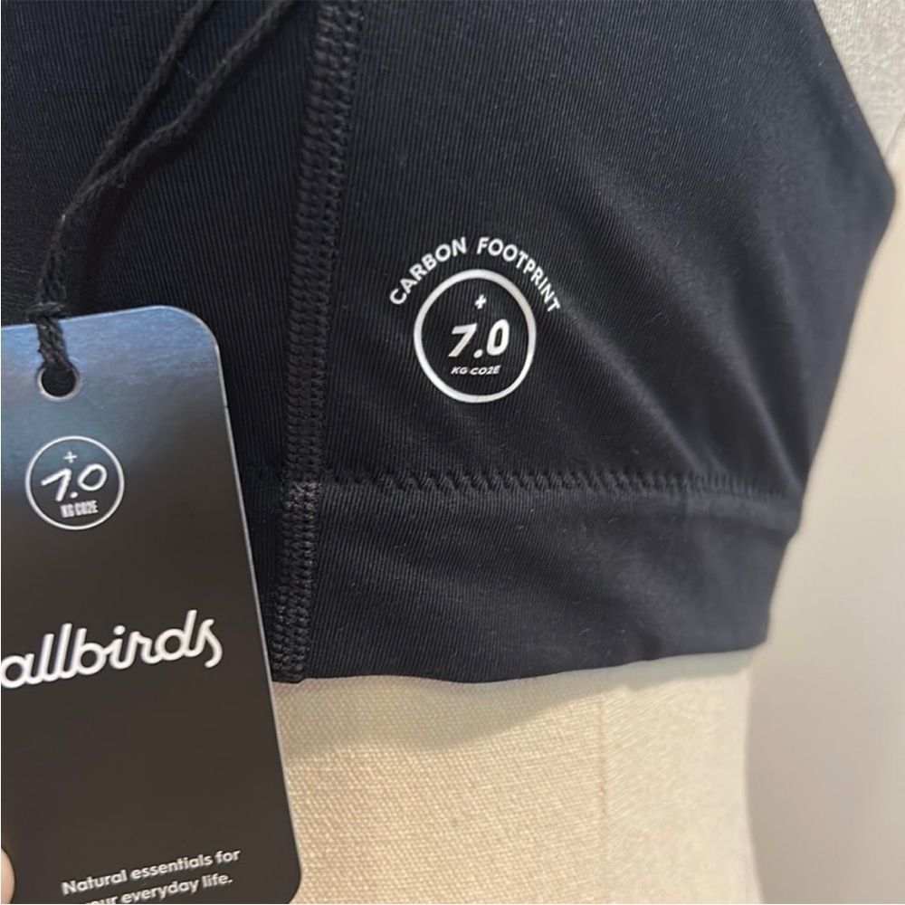 Allbirds Performance Natural Sports Bra Merino Wool Blend Black Small NWT - Picture 3 of 6